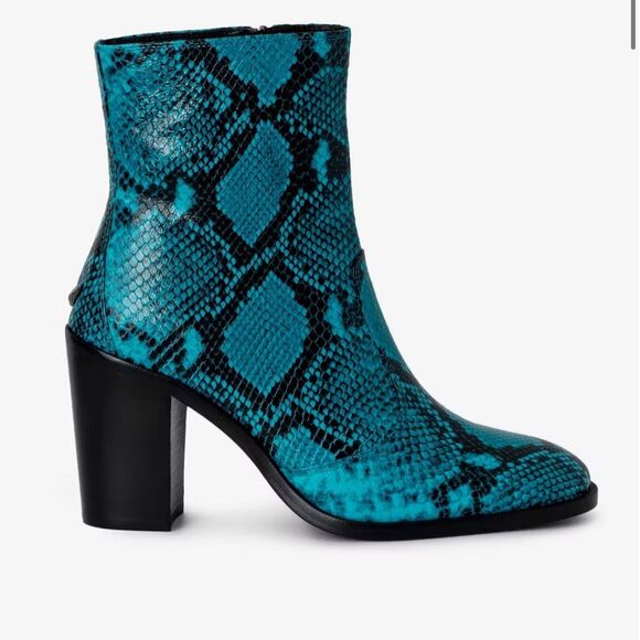 Zadig & Voltaire Preiser Ankle Boots Blue & black NWOB - Picture 8 of 8